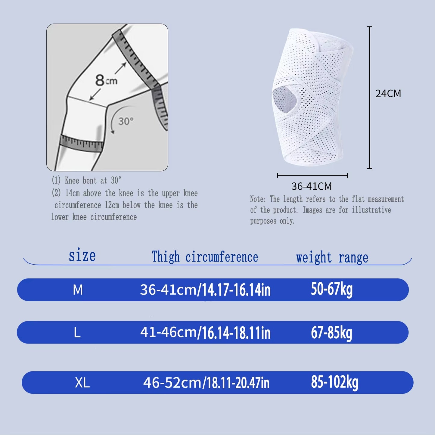 Muqinush Adjustable Sports Knee Pad - Breathable Support for Running, Basketball, and Fitness