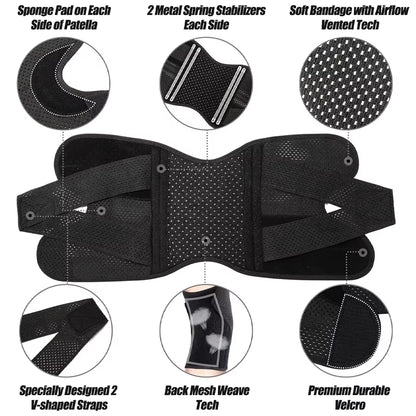 Muqinush Adjustable Sports Knee Pad - Breathable Support for Running, Basketball, and Fitness